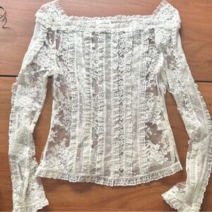 Zimmermann Long Sleeve Lace Top size 1 / US 6